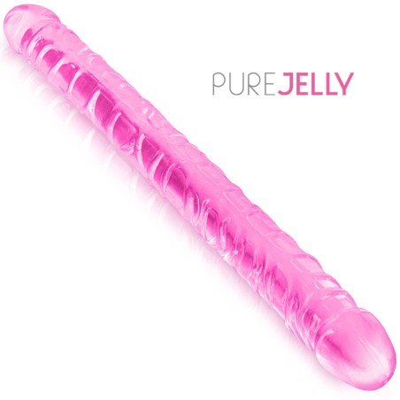 Love toys PURE JELLY DOUBLE DONG TRANSPARENT ROSE 44 CM