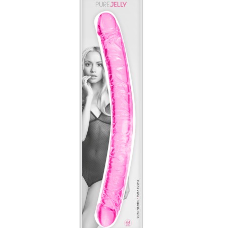 Love toys PURE JELLY DOUBLE DONG TRANSPARENT ROSE 44 CM
