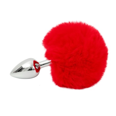 Plugs & Chapelets Anals PLUG METAL POMPON ROUGE