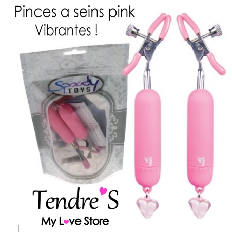 ACCESSOIRES PINCES A SEINS ROSES VIBRANTES DE "SPOODY TOYS"