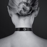 COLLIER CUIR NOIR DOUBLE CERCLE DE "BIJOUX POUR TOI"
