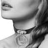 COLLIER CUIR NOIR DOUBLE CERCLE DE "BIJOUX POUR TOI"