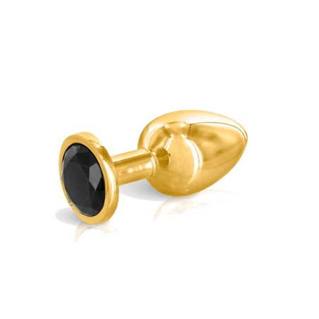 Plugs & Chapelets Anals PLUG METAL GOLD "BLACK ANGEL" TAILLE "S" DE "HIDDEN EDEN"