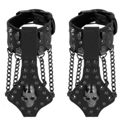 MENOTTES "SKULLS ANS BONES WITH CHAINS TETE DE MORT" DE "OUCH"