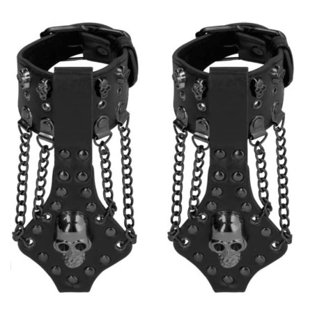 ACCESSOIRES MENOTTES "SKULLS ANS BONES WITH CHAINS TETE DE MORT" DE "OUCH"