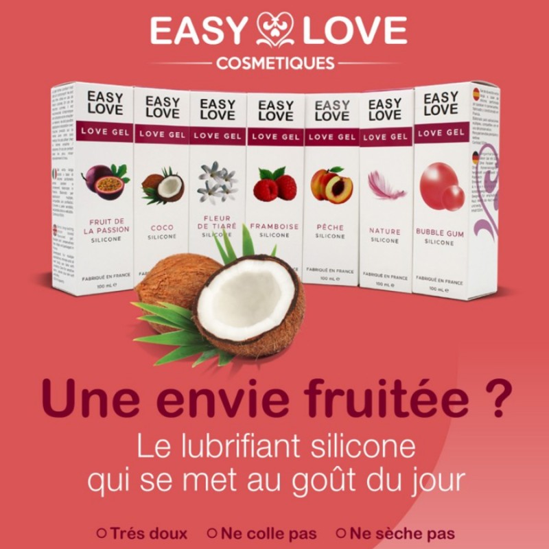 HUILE DE MASSAGE LUBRIFIANT SILICONE "LOVE GEL PECHE" DE "EASY LOVE" 100 ml