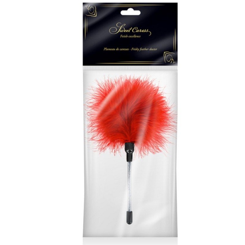 PLUMEAU ROUGE A CARESSES DE "SWEET CARESS"