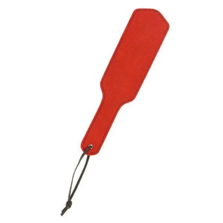 ACCESSOIRES TAPETTE DAIM ROUGE D UN COTE , CUIR NOIR DE L AUTRE