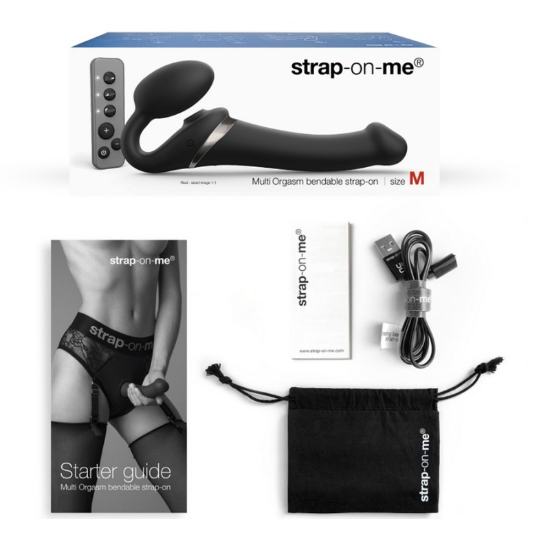 LOVE TOY CEINTURE SANS CEINTURE VIBRANT NOIR "STRAP ON ME" TAILLE: M