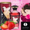 HUILE DE MASSAGE COMESTIBLE SHUNGA  saveur vin petillant a la fraise