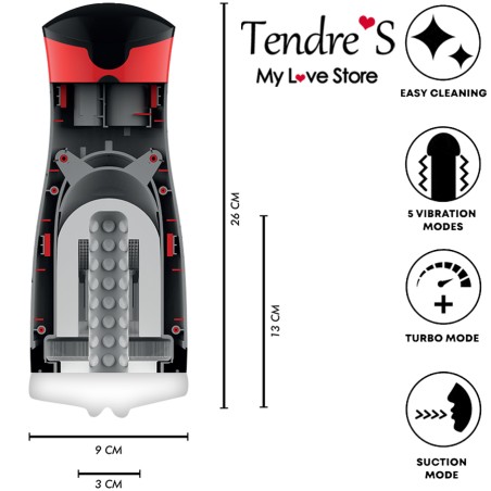 Love toys MASTURBATEUR "DAMERON" AVEC SUCCION ET VIBRATIONS DE "JAMYJOB"