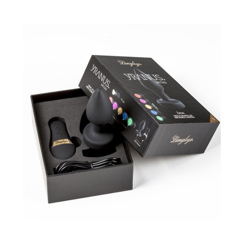 Plugs & Chapelets Anals PLUG VIBRANT ZEUS AVEC LED A TELECOMMANDE DE YRANUS TAILLE S