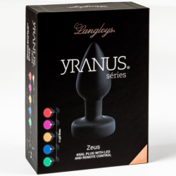 Plugs & Chapelets Anals PLUG VIBRANT ZEUS AVEC LED A TELECOMMANDE DE YRANUS TAILLE S