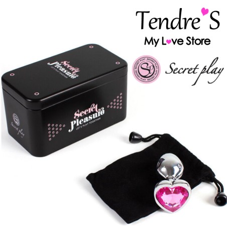 Plugs & Chapelets Anals PLUG METAL COEUR ROSE TAILLE S DE "SECRET PLAY"