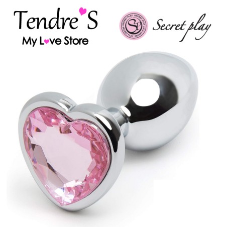 Plugs & Chapelets Anals PLUG METAL COEUR ROSE TAILLE S DE "SECRET PLAY"