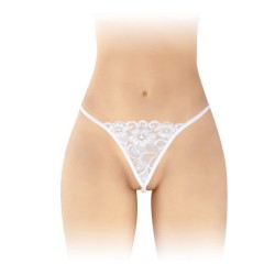 STRING "VENUSINA" BLANC AVEC PERLES DE "FASHION SECRET"