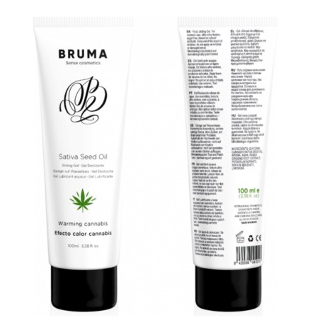 Lubrifiants LUBRIFIANT GEL HUILE CANNABIS CHAUFFANT DE "BRUMA" 100 ML