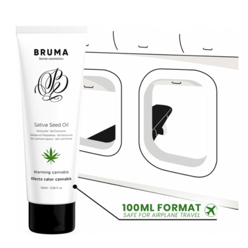 LUBRIFIANT GEL HUILE CANNABIS CHAUFFANT DE "BRUMA"