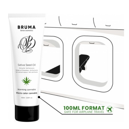 Lubrifiants LUBRIFIANT GEL HUILE CANNABIS CHAUFFANT DE "BRUMA" 100 ML