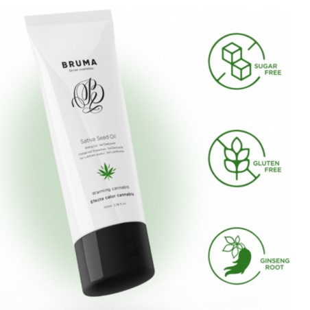 Lubrifiants LUBRIFIANT GEL HUILE CANNABIS CHAUFFANT DE "BRUMA" 100 ML