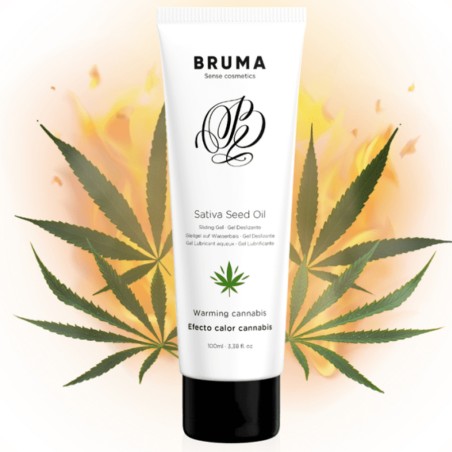 Lubrifiants LUBRIFIANT GEL HUILE CANNABIS CHAUFFANT DE "BRUMA" 100 ML