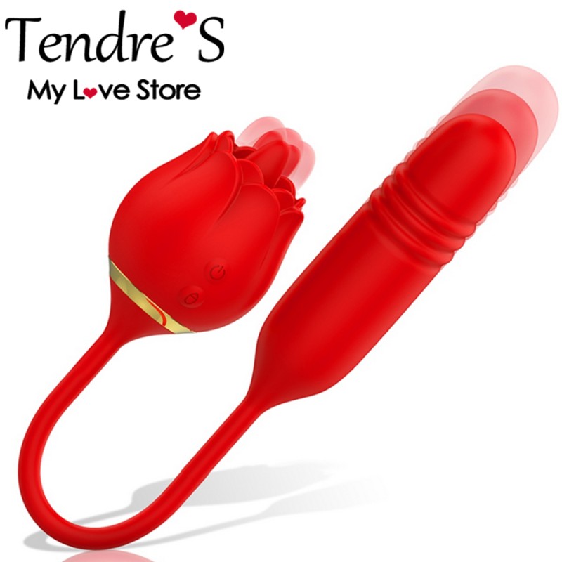 Love toys ROSE MIA VIENA AVEC LANGUE ET VA ET VIENTS