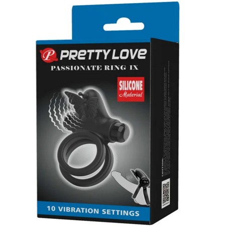 Love toys DOUBLE COCKRING VIBRANT "PASSIONATE RING IX" DE "PRETTY LOVE"