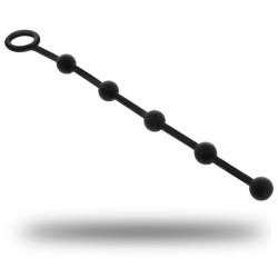 CHAINE / CHAPELET ANAL "BLACK & SILVER" DE "KORG" 21 CM