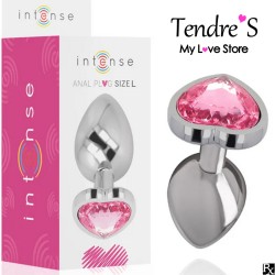 Plugs & Chapelets Anals PLUG ANAL ARGENTE COEUR ROSE TAILLE L DE INTENSE