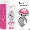 PLUG ANAL ARGENTE COEUR ROSE TAILLE L DE "INTENSE"