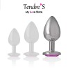PLUG ANAL ARGENTE COEUR ROSE TAILLE L DE "INTENSE"
