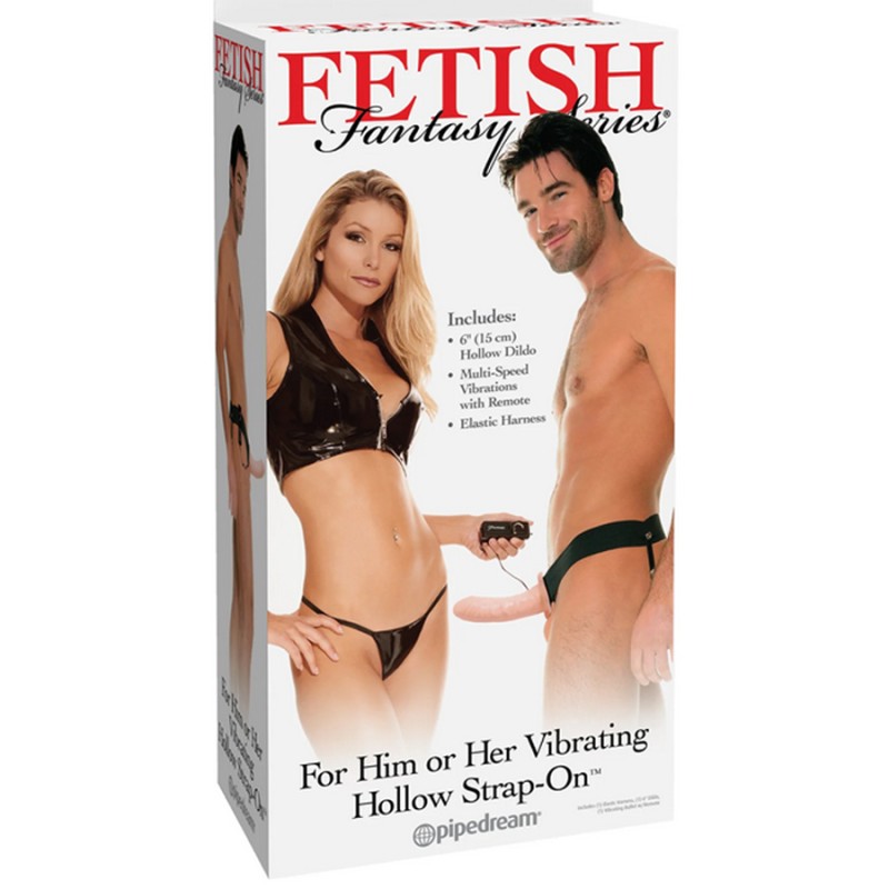 LOVE TOY CEINTURE VIBRANT "HOLLOW" CLAIR 15 CM POUR LUI OU ELLE DE "FETISH FANTASY"