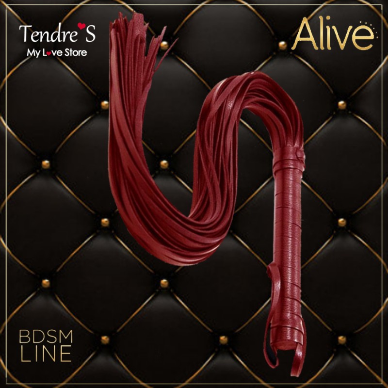 MARTINET ROUGE SIMILICUIR LONG DE "ALIVE"