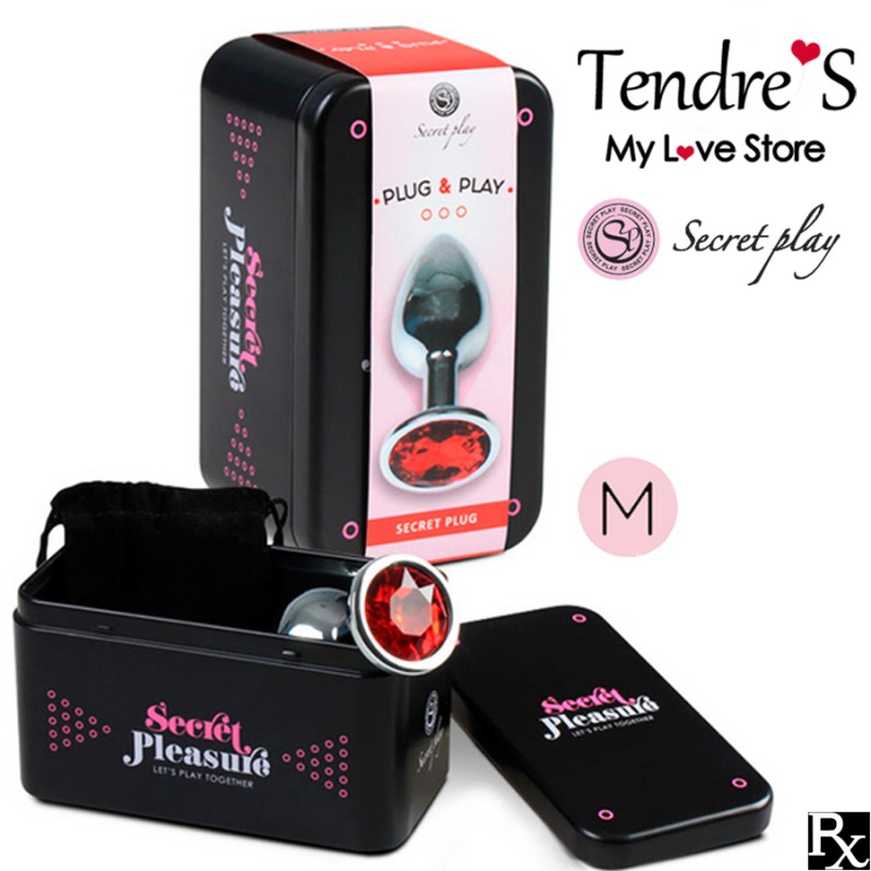 PLUG METAL ROUGE TAILLE M DE "SECRET PLAY"