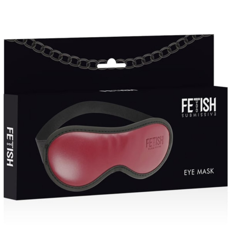 MASQUE CUIR ROUGE VEGAN "DARK ROOM FETISH"