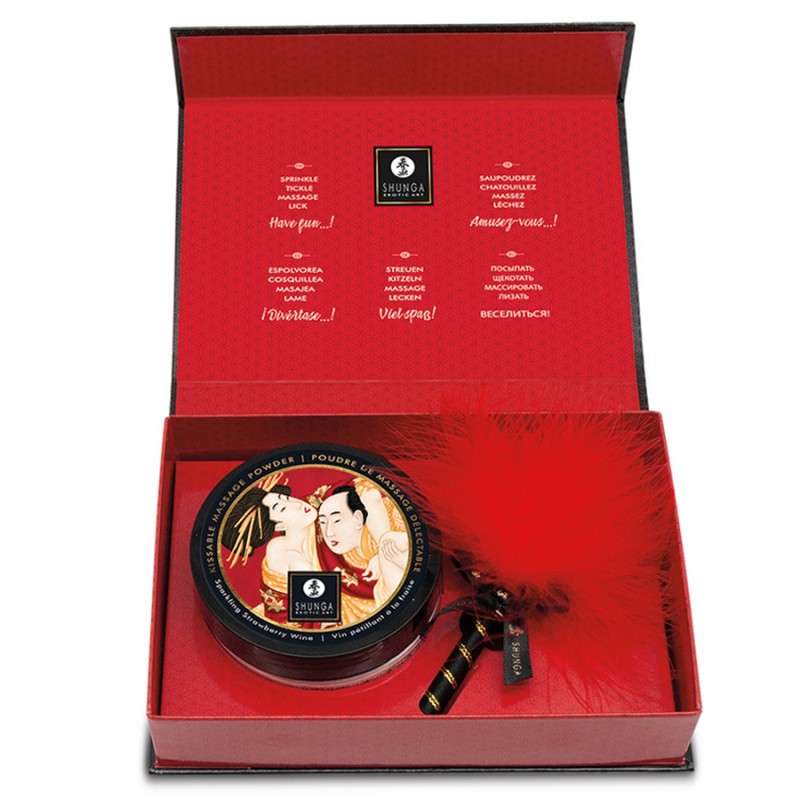 POUDRE DE CORPS SENSUELLE VIN PETILLANT A LA FRAISE DE "SHUNGA"