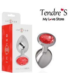 PLUG ANAL ARGENTE COEUR ROSE TAILLE M DE "INTENSE"