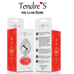 Plugs & Chapelets Anals PLUG ANAL ARGENTE CRISTAL ROUGE TAILLE S DE INTENSE