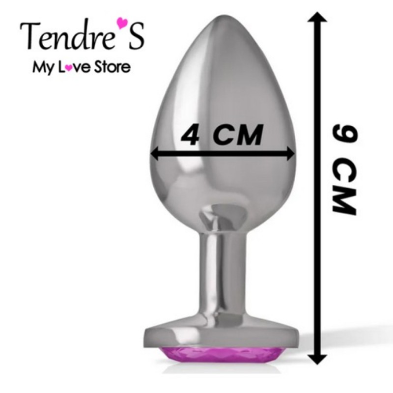 Plugs & Chapelets Anals PLUG ANAL ARGENTE CRISTAL VIOLET TAILLE L DE INTENSE