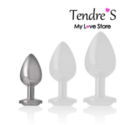 PLUG ANAL ARGENTE CRISTAL TAILLE S DE "INTENSE"