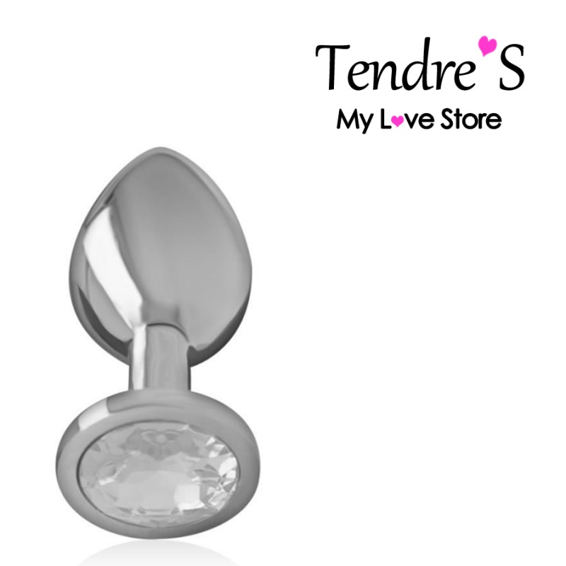 PLUG ANAL ARGENTE CRISTAL TAILLE S DE "INTENSE"