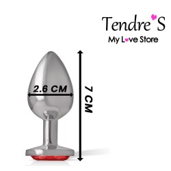 PLUG ANAL ARGENTE COEUR ROSE TAILLE S DE "INTENSE"