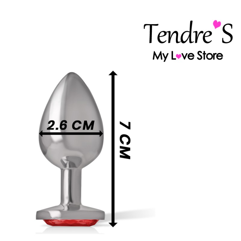 Plugs & Chapelets Anals PLUG ANAL ARGENTE COEUR ROSE TAILLE S DE INTENSE