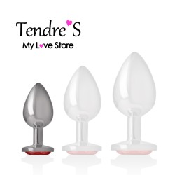 Plugs & Chapelets Anals PLUG ANAL ARGENTE COEUR ROSE TAILLE S DE INTENSE