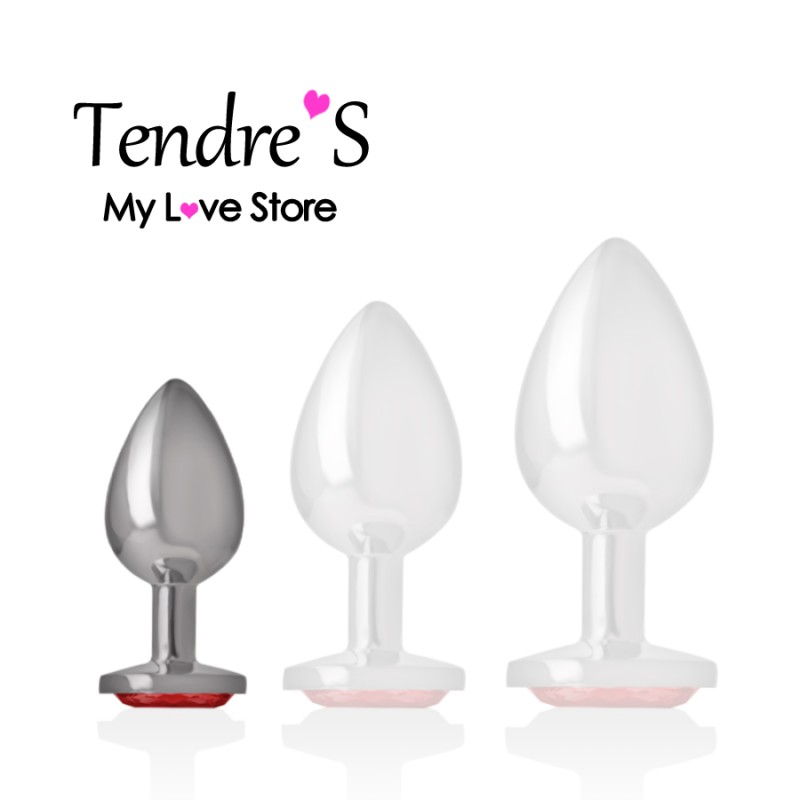 PLUG ANAL ARGENTE COEUR ROSE TAILLE S DE "INTENSE"