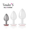 PLUG ANAL ARGENTE COEUR ROSE TAILLE S DE "INTENSE"