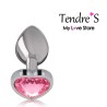 PLUG ANAL ARGENTE COEUR ROSE TAILLE S DE "INTENSE"