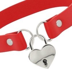 Accessoires COLLIER COQUETTE CHIC ROUGE CADENAS COEUR