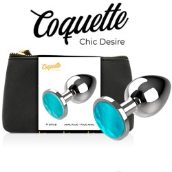 PLUG METAL TURQUOISE TAILLE L COQUETTE CHIC DESIRE