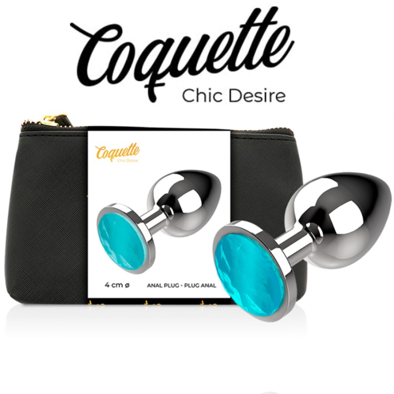 PLUG METAL TURQUOISE TAILLE L COQUETTE CHIC DESIRE